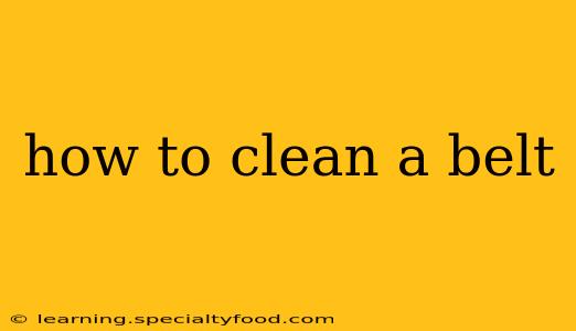 how to clean a belt