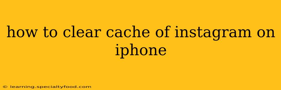 how to clear cache of instagram on iphone