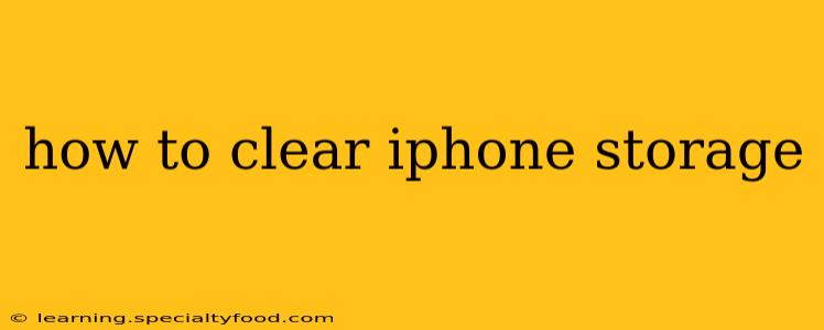 how to clear iphone storage