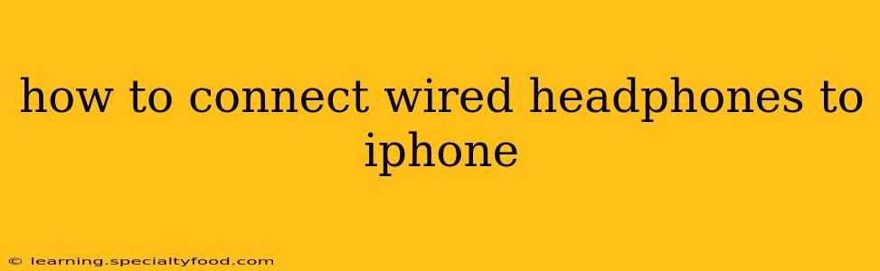 how to connect wired headphones to iphone