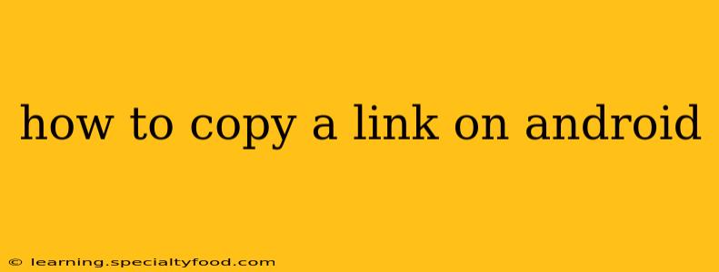 how to copy a link on android