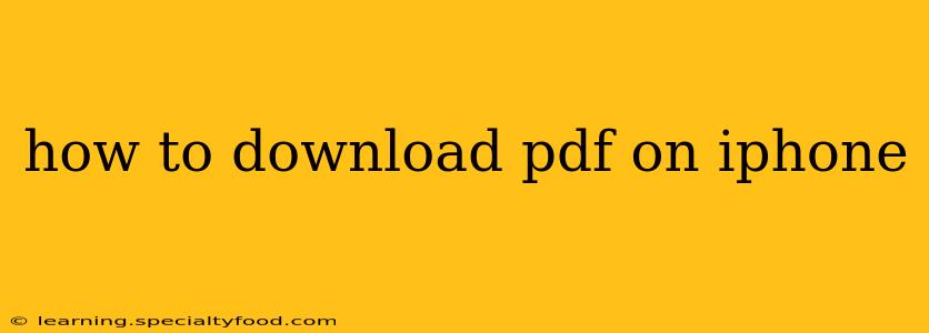 how to download pdf on iphone