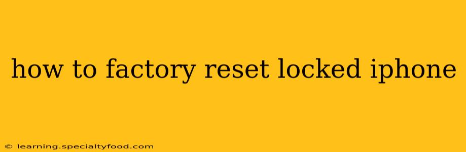 how to factory reset locked iphone
