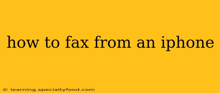 how to fax from an iphone
