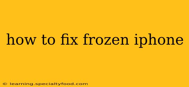 how to fix frozen iphone