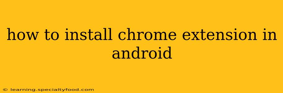 how to install chrome extension in android