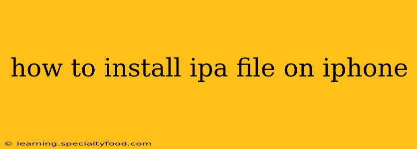 how to install ipa file on iphone