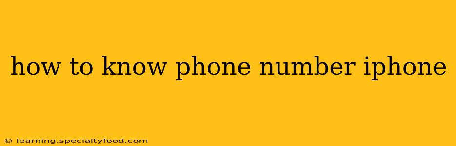 how to know phone number iphone