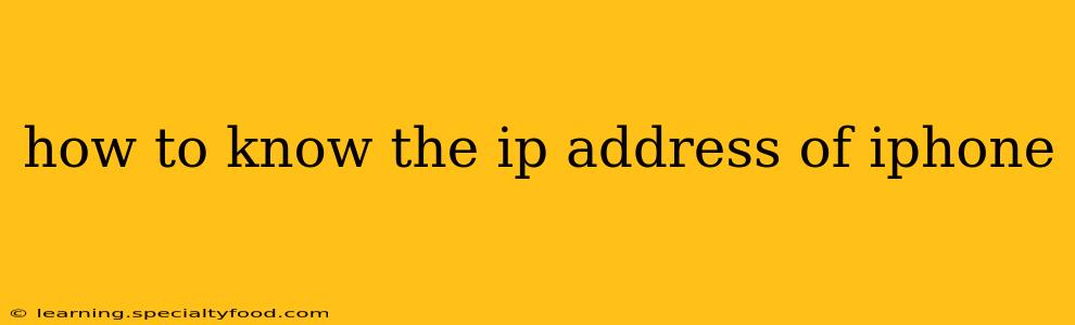 how to know the ip address of iphone