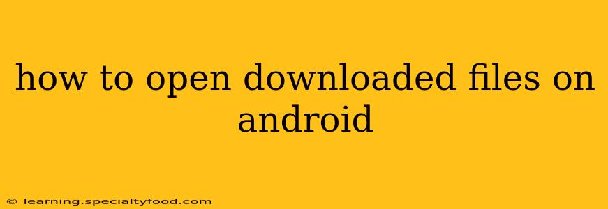 how to open downloaded files on android