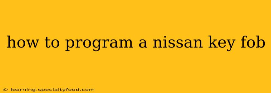 how to program a nissan key fob