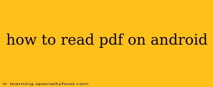 how to read pdf on android
