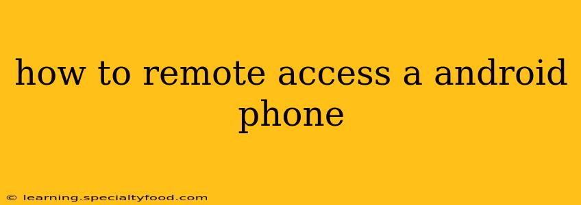 how to remote access a android phone