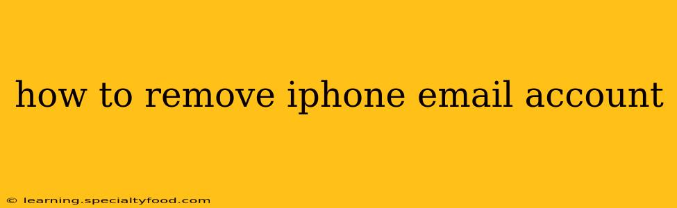how to remove iphone email account