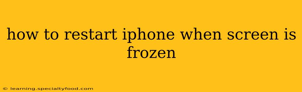 how to restart iphone when screen is frozen