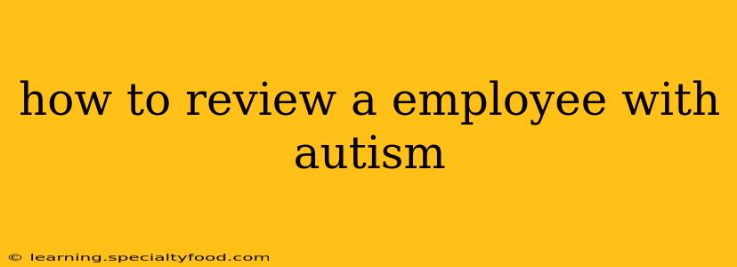 how to review a employee with autism
