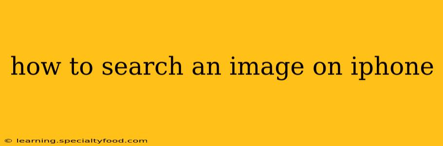 how to search an image on iphone