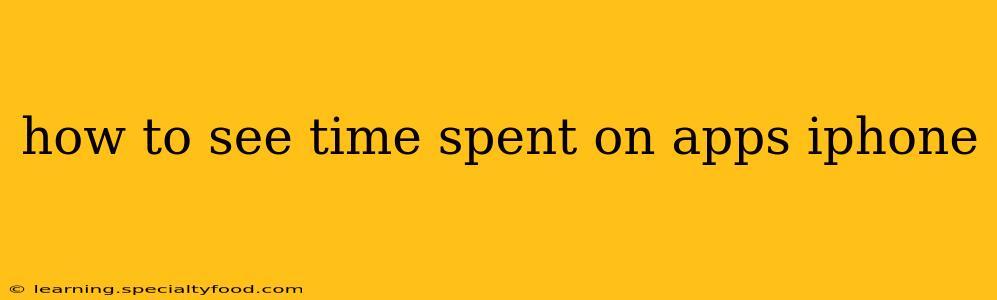 how to see time spent on apps iphone