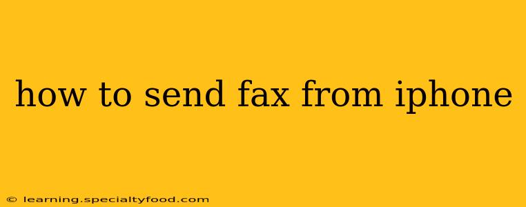 how to send fax from iphone
