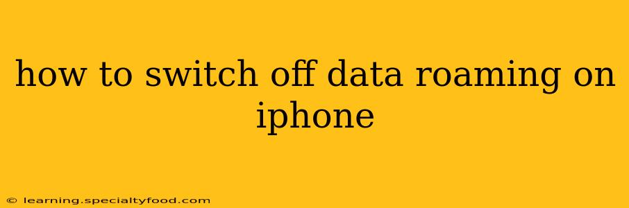 how to switch off data roaming on iphone