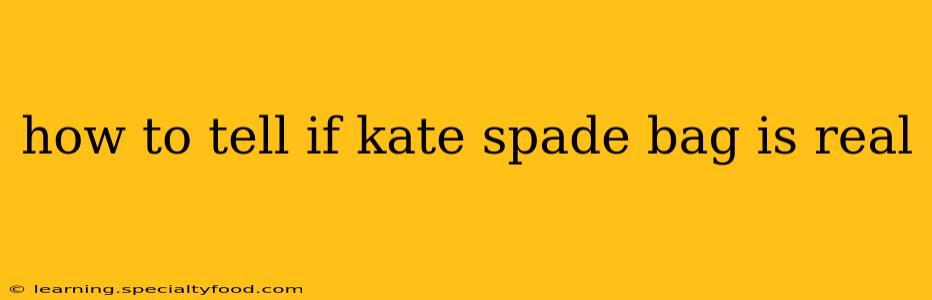 how to tell if kate spade bag is real