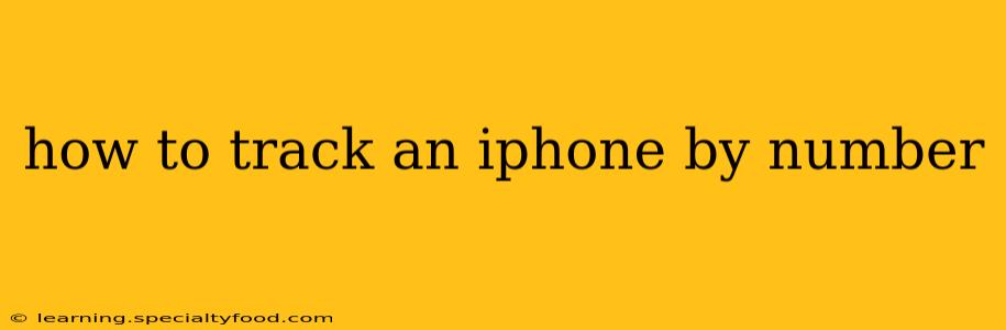 how to track an iphone by number