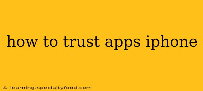 how to trust apps iphone