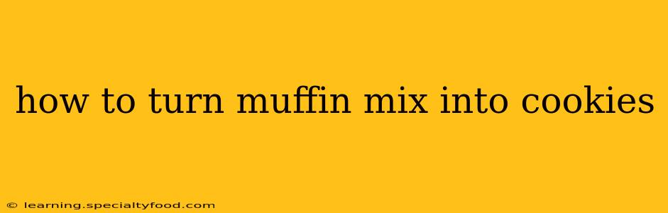 how to turn muffin mix into cookies
