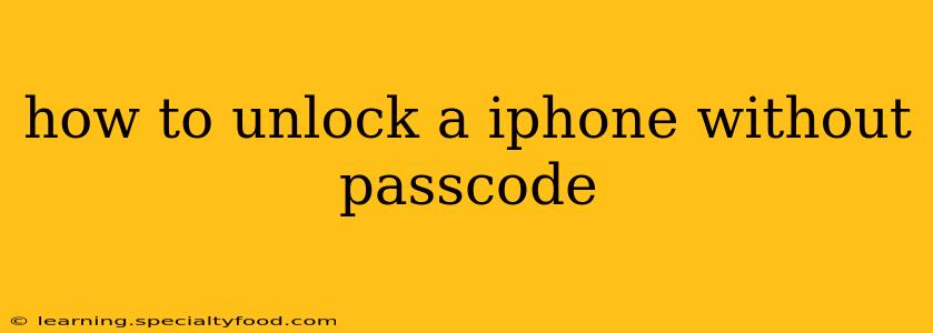 how to unlock a iphone without passcode