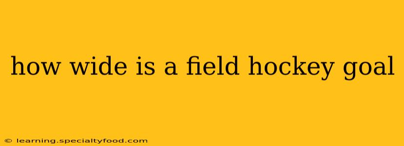 how wide is a field hockey goal