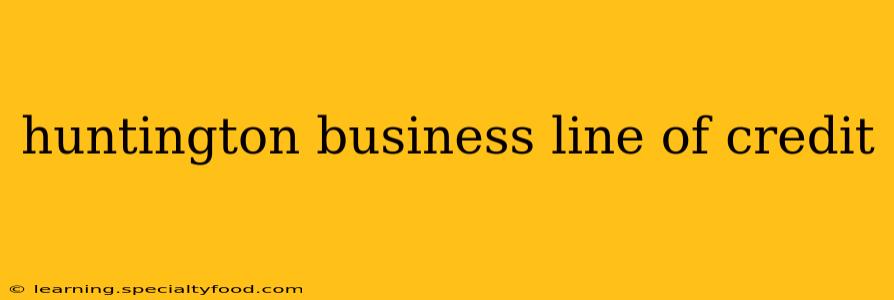 huntington business line of credit