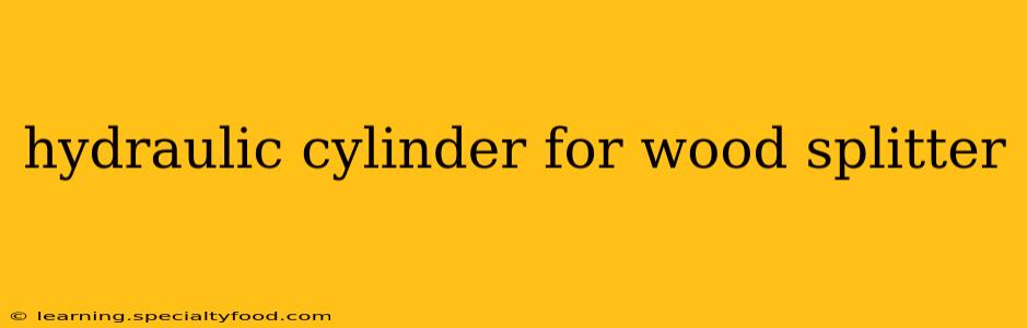 hydraulic cylinder for wood splitter