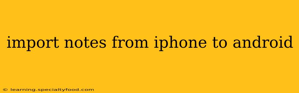 import notes from iphone to android