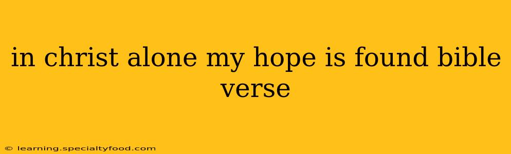 in christ alone my hope is found bible verse