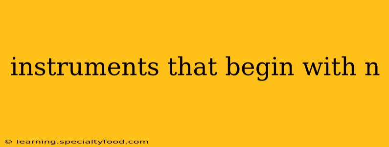 instruments that begin with n