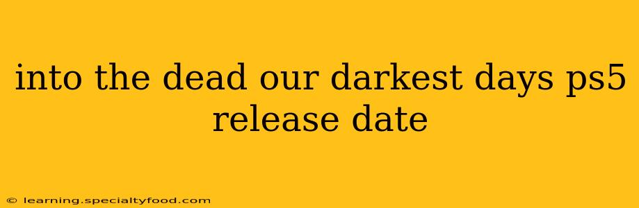 into the dead our darkest days ps5 release date