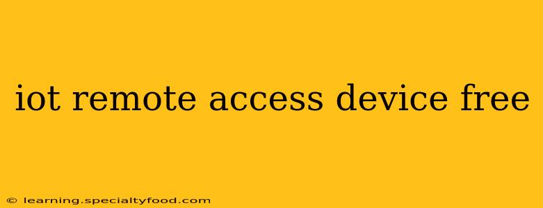 iot remote access device free