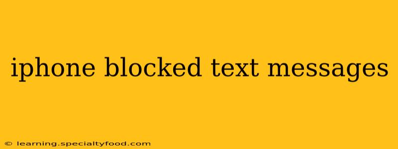 iphone blocked text messages