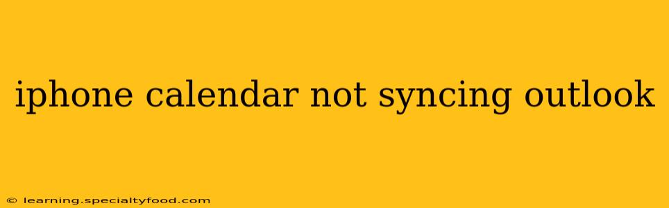 iphone calendar not syncing outlook
