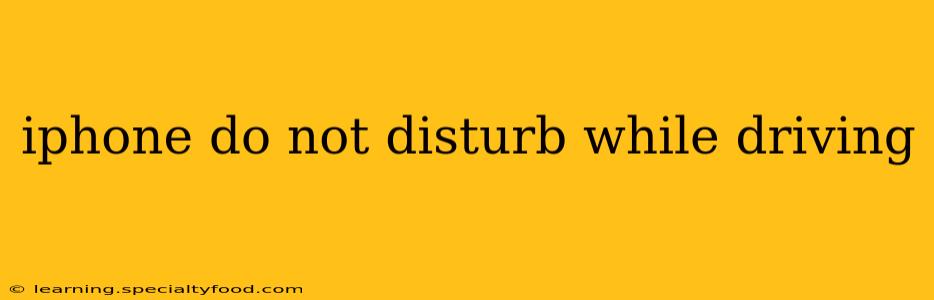 iphone do not disturb while driving