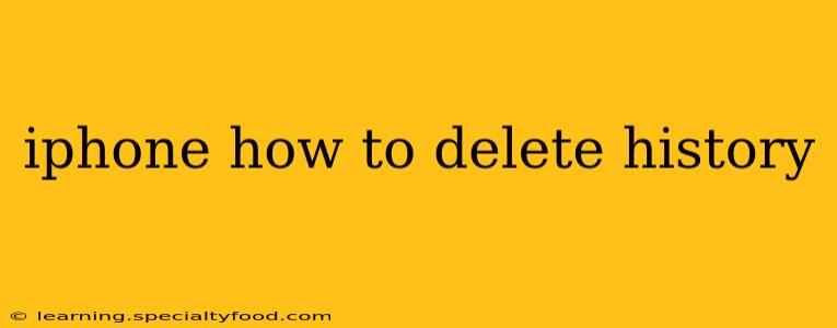 iphone how to delete history