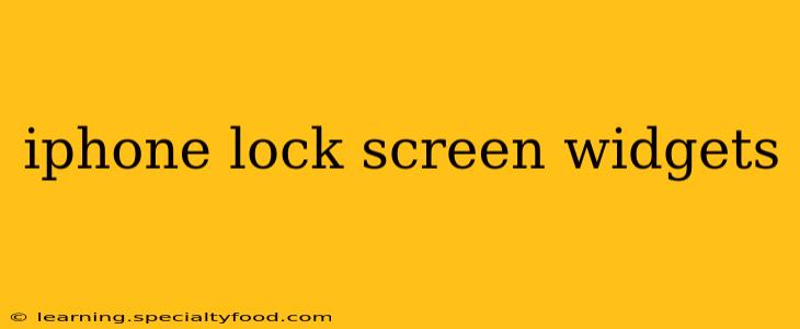 iphone lock screen widgets