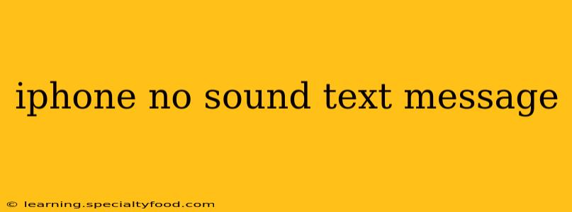 iphone no sound text message