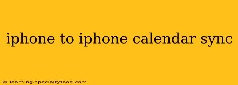 iphone to iphone calendar sync