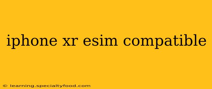 iphone xr esim compatible