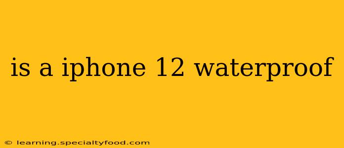 is a iphone 12 waterproof