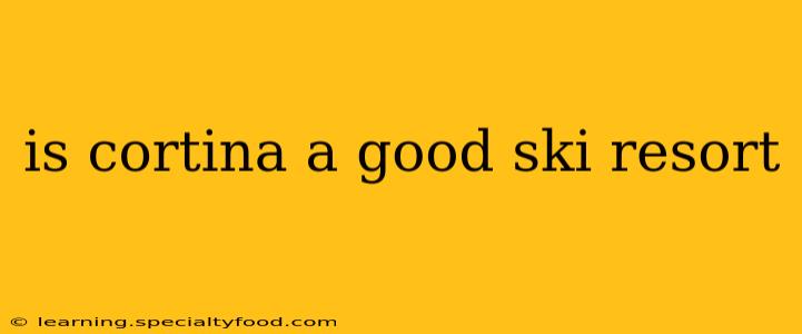 is cortina a good ski resort