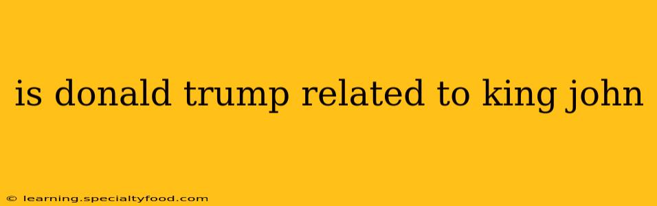 is donald trump related to king john