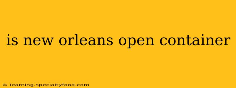 is new orleans open container