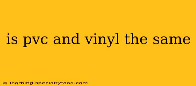 is pvc and vinyl the same